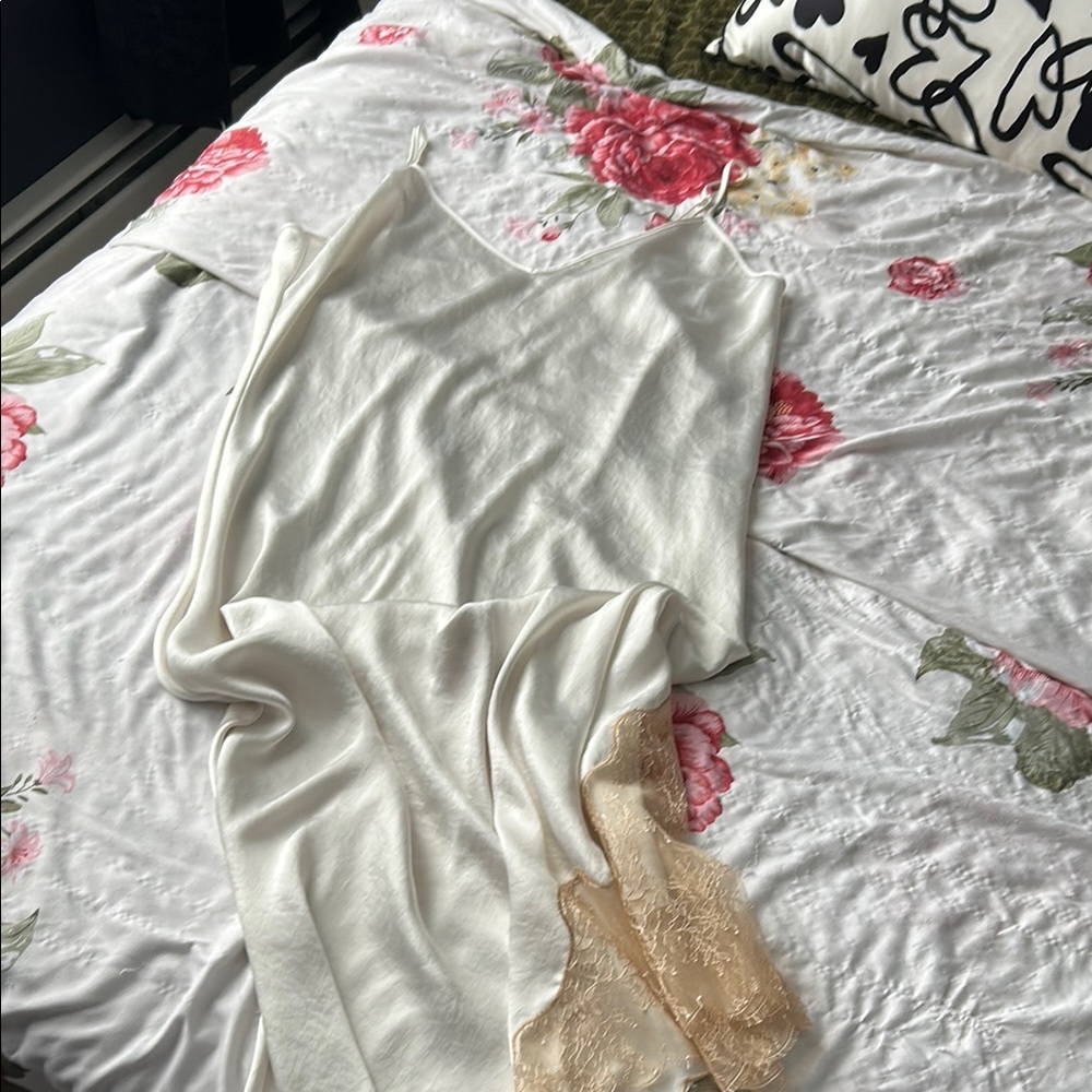 Elegant Cream Slip Dress